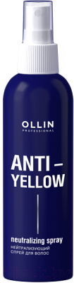 Тонирующий спрей для волос Ollin Professional Anti-Yellow Нейтрализующий (150мл)