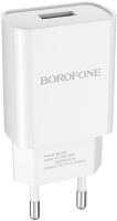 Адаптер питания сетевой Borofone BA20A 1USB (белый) - 