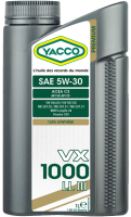 Моторное масло Yacco VX 1000 5W30 LL III (1л) - 