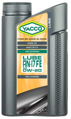 Моторное масло Yacco Lube RN17 0W20 FE (1л)