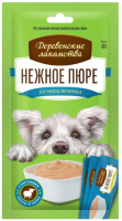 Лакомство для собак Деревенские лакомства Нежное пюре из мяса ягненка (10x4шт) - 