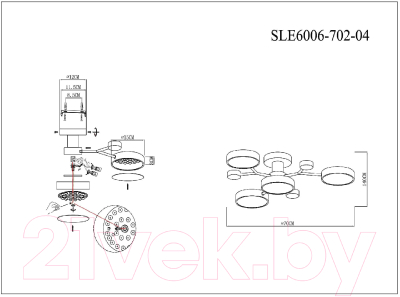 Потолочный светильник Evoluce SLE6006-702-04