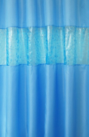 Шторка-занавеска для ванны Вилина Престиж 7062 (170x180, синий) - 