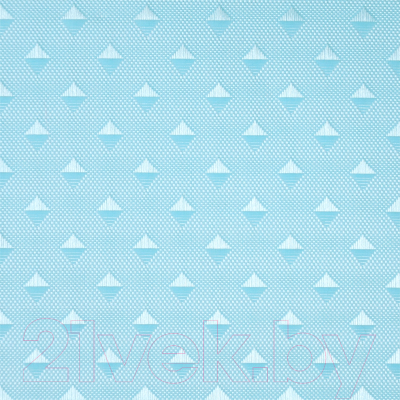 Шторка-занавеска для ванны Вилина Бриллиант 6757 (180x180, ромб/светло-голубой)