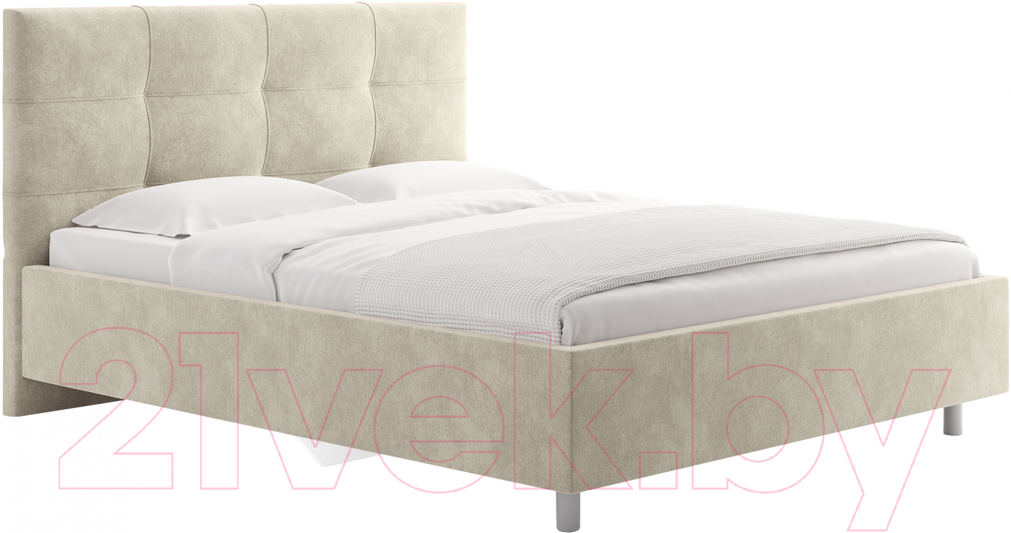 Каркас кровати Сонум Caprice 160x200 (микровелюр бежевый) — фото 1