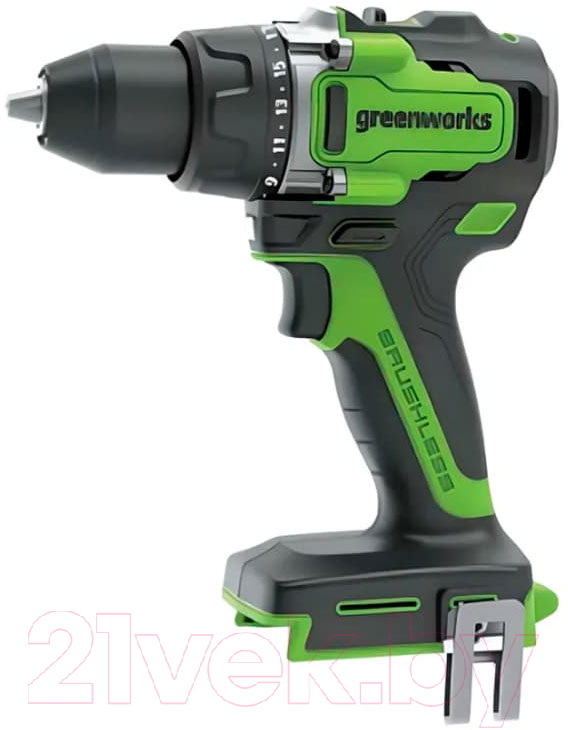 Аккумуляторная дрель-шуруповерт Greenworks GD24DD140 бесщеточная 24V / 3707607