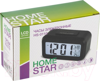 Настольные часы HomeStar HS-0110 / 104305 (черный)
