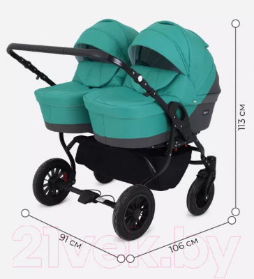 Детская универсальная коляска Rant Siena Duo 2 в 1 (11, серый/темно-зеленый)