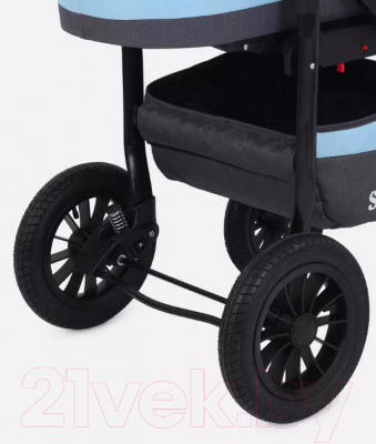 Детская универсальная коляска Rant Siena 2 в 1 (12, серый/голубой)