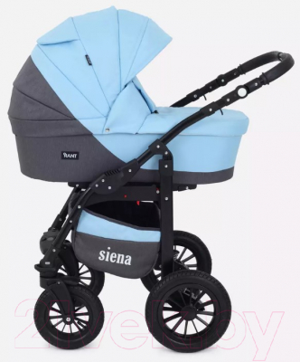 Детская универсальная коляска Rant Siena 3 в 1 (12, серый/голубой)