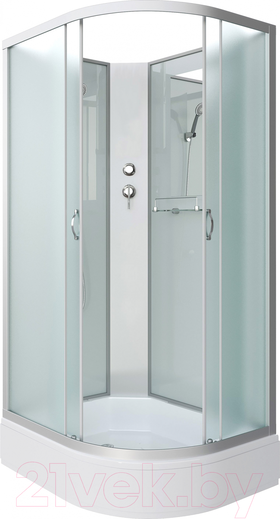 Душевая кабина Niagara NG-33084-14LBK 100x80 (матовое стекло)