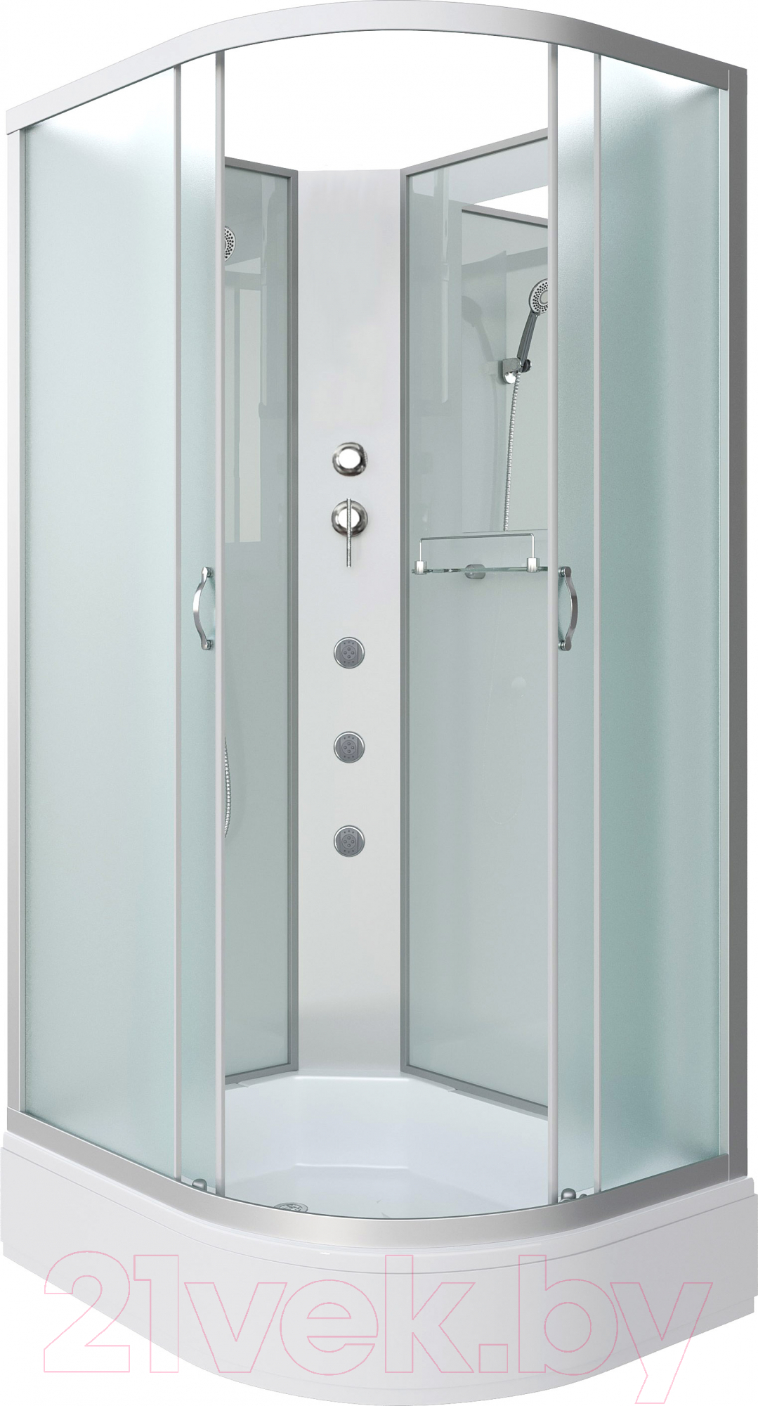 Душевая кабина Niagara NG-33084-14LBKG 100x80 (матовое стекло)
