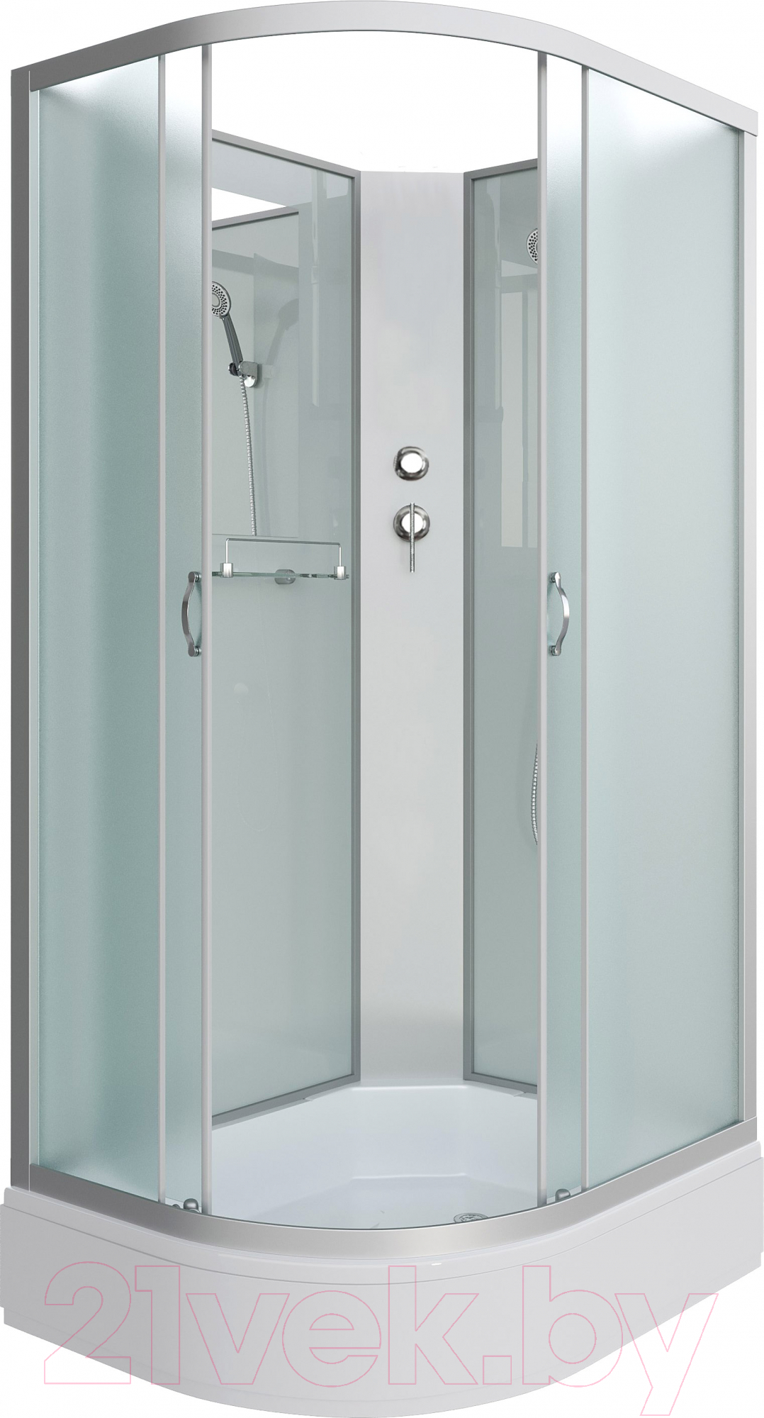 Душевая кабина Niagara NG-33084-14RBK 100x80 (матовое стекло)