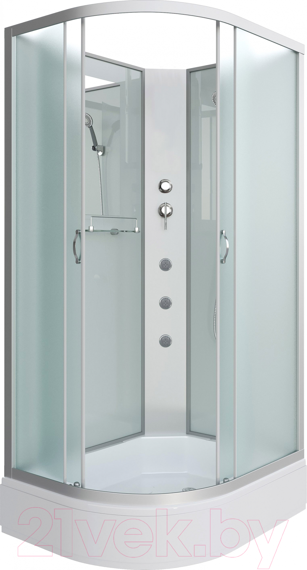 Душевая кабина Niagara NG-33084-14RBKG 100x80 (матовое стекло)