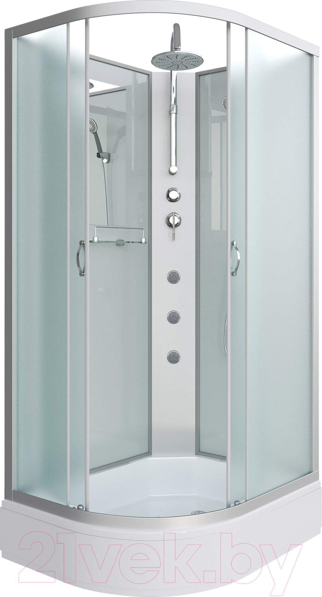 Душевая кабина Niagara NG-33084-14RBKTG 100x80 (матовое стекло)