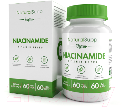 Изображение товара Витамин NaturalSupp В3 Никотинамид (60капсул)