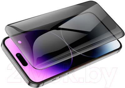 Защитное стекло для телефона Hoco G11 для iPhone 14 Pro Max (черный)