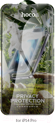 Защитное стекло для телефона Hoco G11 для iPhone 14 Pro (черный)