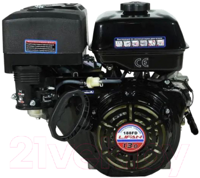 Двигатель бензиновый Lifan 188FD D25 (электростартер, 13 л.с.)