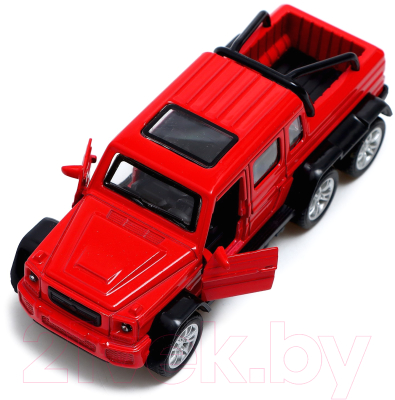 Масштабная модель автомобиля Автоград Джип 6X6 / 7668745 (красный)