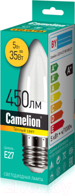 Лампа Camelion LEDRB/5-C35/830/E27 / 15051