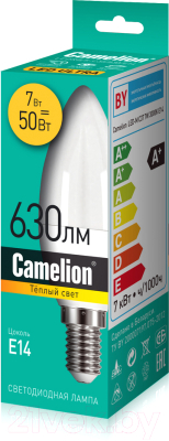 Лампа Camelion LEDRB/7-C35/830/E14 / 15053