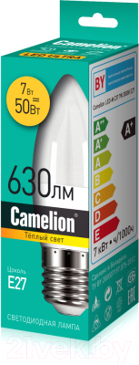 Лампа Camelion LEDRB/7-C35/830/E27 / 15055