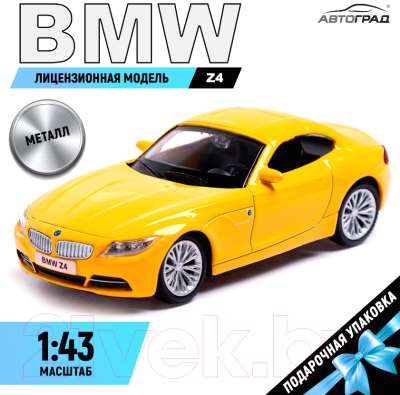 Масштабная модель автомобиля Автоград BMW Z4 / 3098605 (желтый)