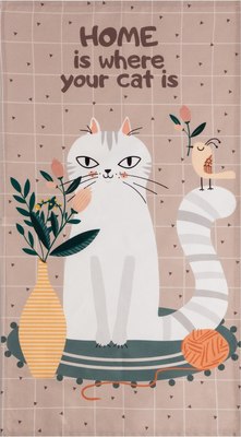 

Полотенце, Белая кошечка / 7635074
