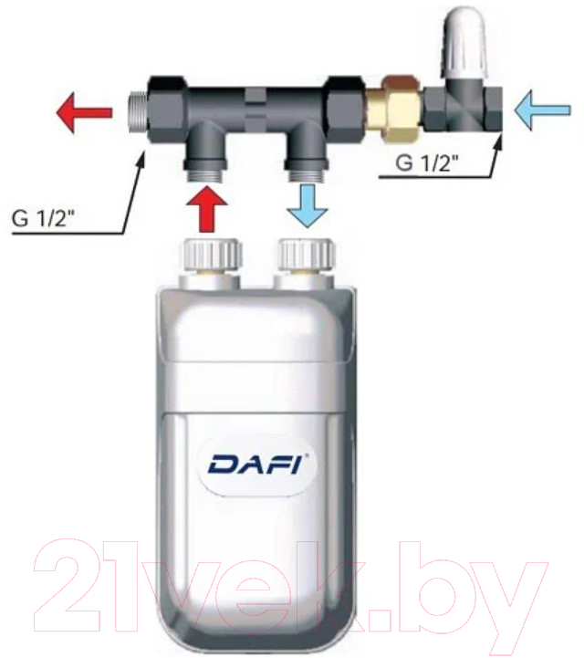 Проточный водонагреватель Dafi Х4 11.0кВт