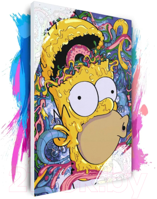 Картина по номерам PaintLine Гомер взрывной пончик / 2037529030537