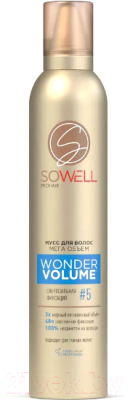 Мусс для укладки волос SoWell Wonder Volume Мега объем от корней сверхсильной фиксации (200мл)