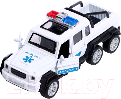Автомобиль игрушечный Автоград Джип 6X6 спецслужбы / 7668743 (белый)