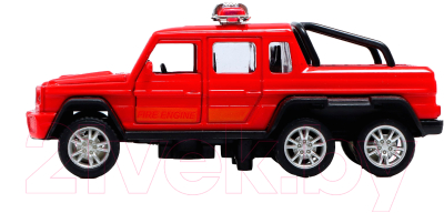 Масштабная модель автомобиля Автоград Джип 6X6 спецслужбы / 7668741 (красный)