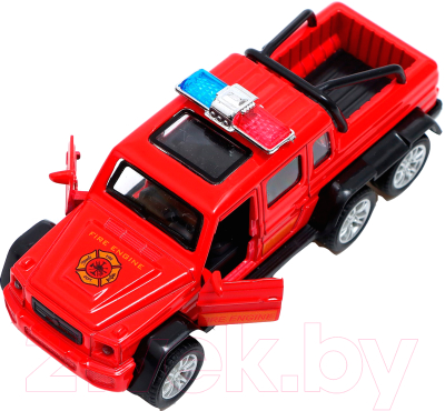 Масштабная модель автомобиля Автоград Джип 6X6 спецслужбы / 7668741 (красный)