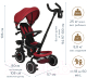 Миниатюра изображения товара Трехколесный велосипед с ручкой Pituso Elite Plus / JY-T05Plus-Red (темно-красный)