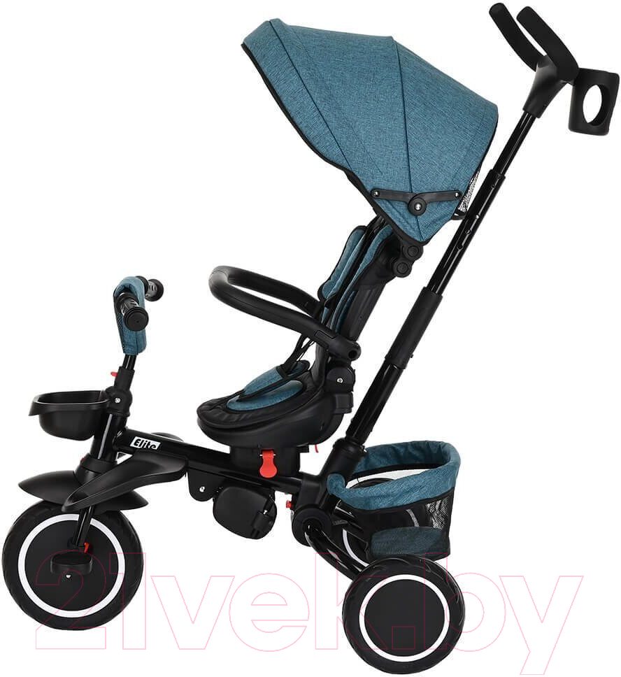 Трехколесный велосипед с ручкой Pituso Elite Plus / JY-T05Plus-Teal (сине-зеленый) — фото 5
