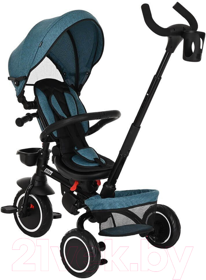 Трехколесный велосипед с ручкой Pituso Elite Plus / JY-T05Plus-Teal (сине-зеленый) — фото 6