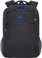 Школьный рюкзак Grizzly RB-156-1m (черный/синий) - 