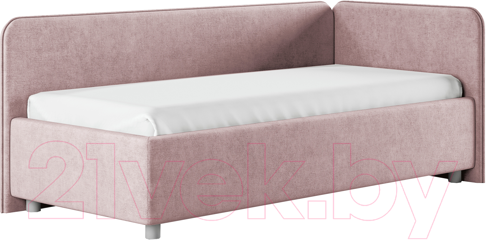 Каркас кровати Сонум Capri R 90x200 (микровелюр лиловый) — фото 1
