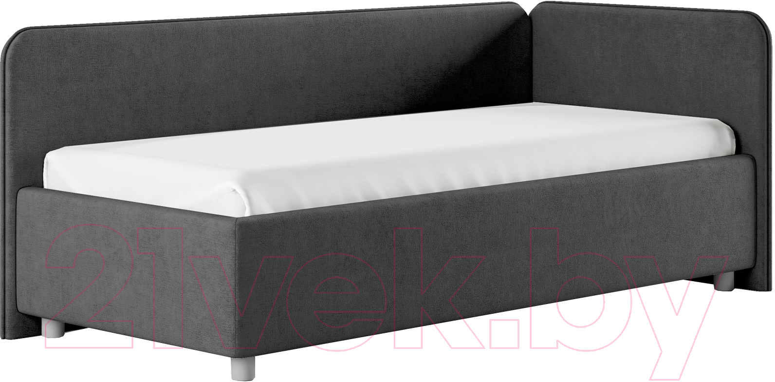 Каркас кровати Сонум Capri R 90x200 (микровелюр серый) — фото 1