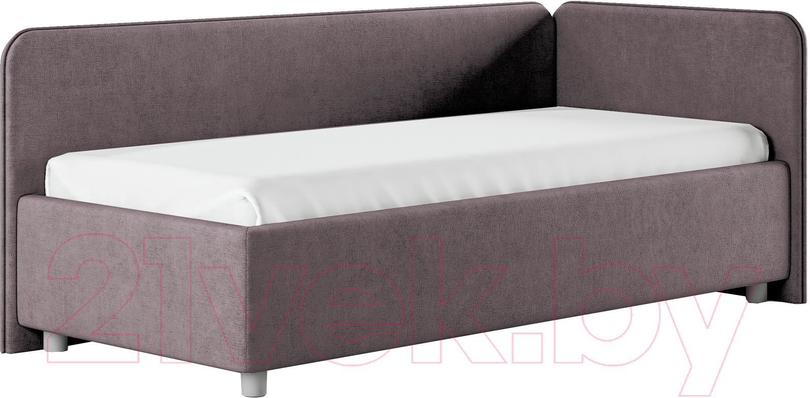 Каркас кровати Сонум Capri R 90x200 (микровелюр кофе) — фото 1