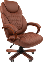 Кресло офисное Chairman 406 N (экопремиум, коричневый) - 