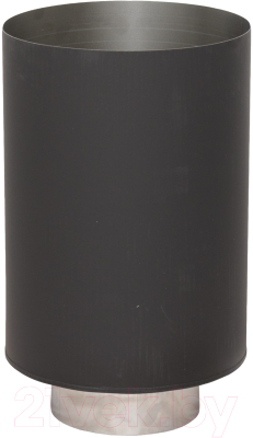 Стакан для дымохода КПД 439/0.8мм-0.7мм ф200/200х280 (черный)