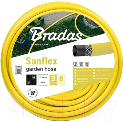Шланг поливочный Bradas Sunflex 1/2 30м (желтый)