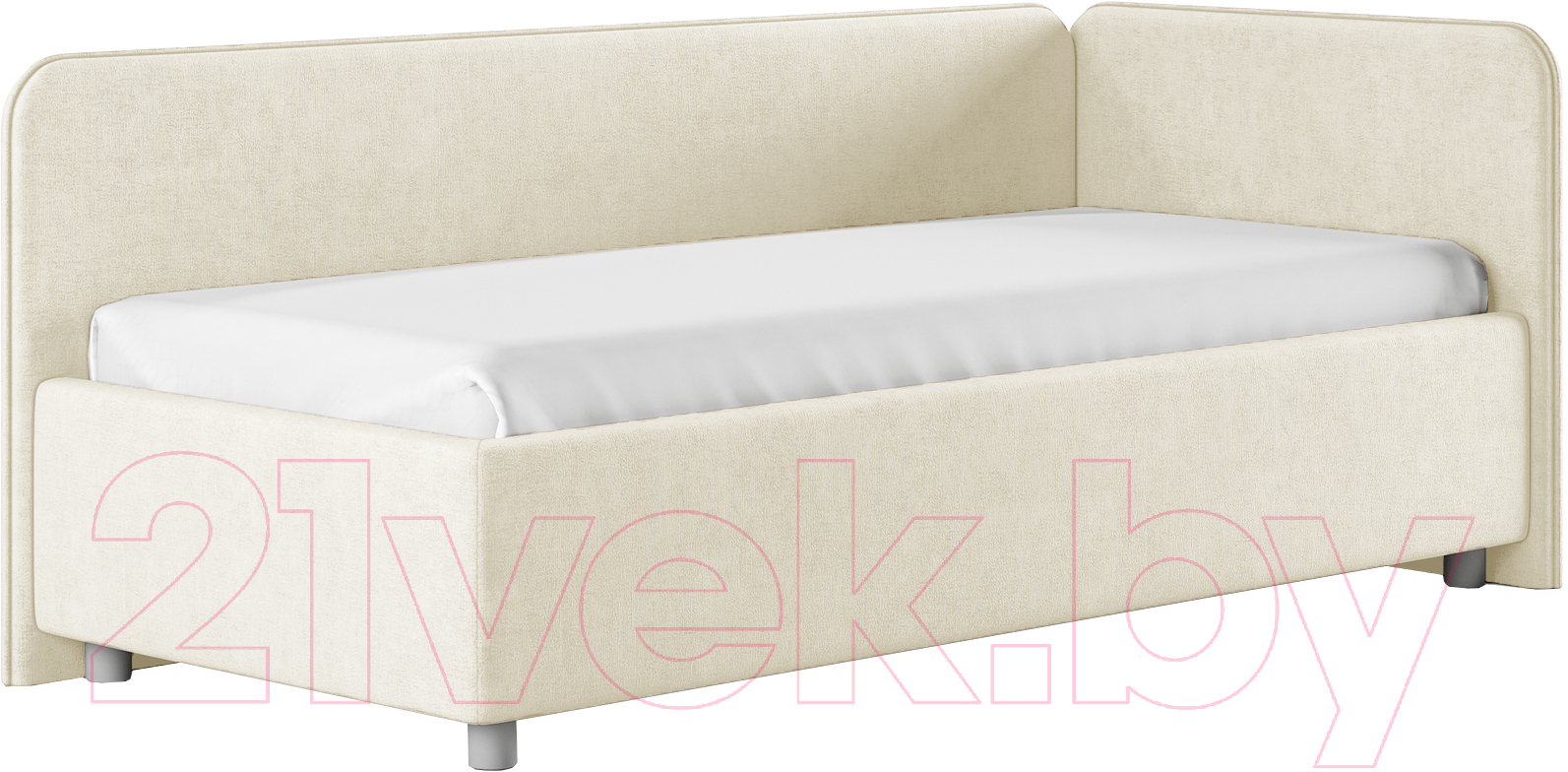 Каркас кровати Сонум Capri R 90x200 (микровелюр бежевый) — фото 1