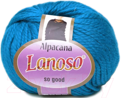 Пряжа для вязания Lanoso Alpacana 35% шерсть, 40% акрил, 25% альпака / 3027 (130м, ярко-бирюзовый)
