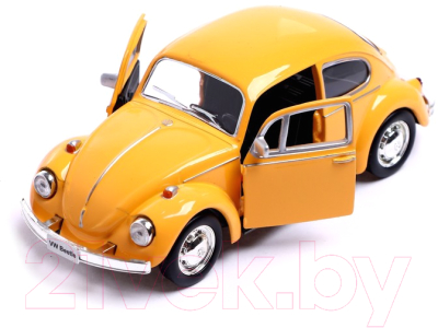 Масштабная модель автомобиля Автоград Volkswagen Beetle 1967 / 7152973 (желтый)