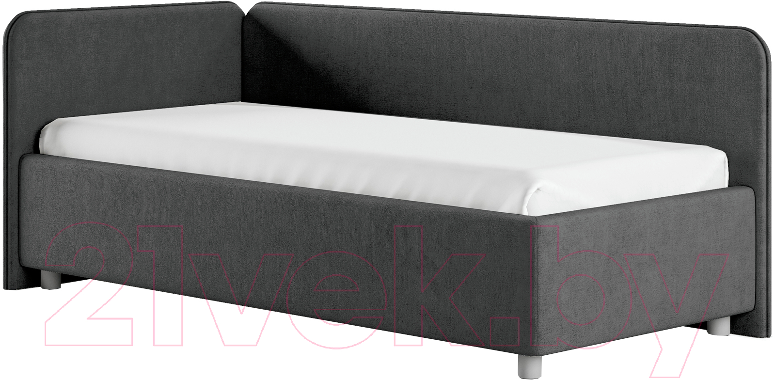 Каркас кровати Сонум Capri L 90x200 (микровелюр серый) — фото 1