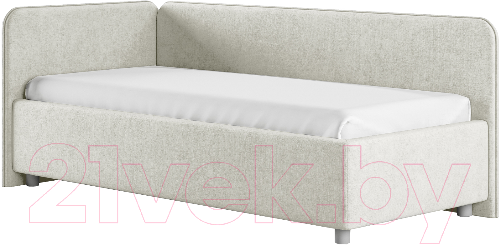 Каркас кровати Сонум Capri L 90x200 (микровелюр светло-серый) — фото 1